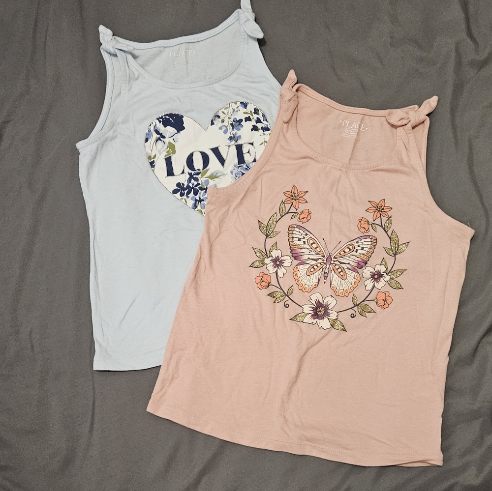 Butterfly Print Kids Tank Top